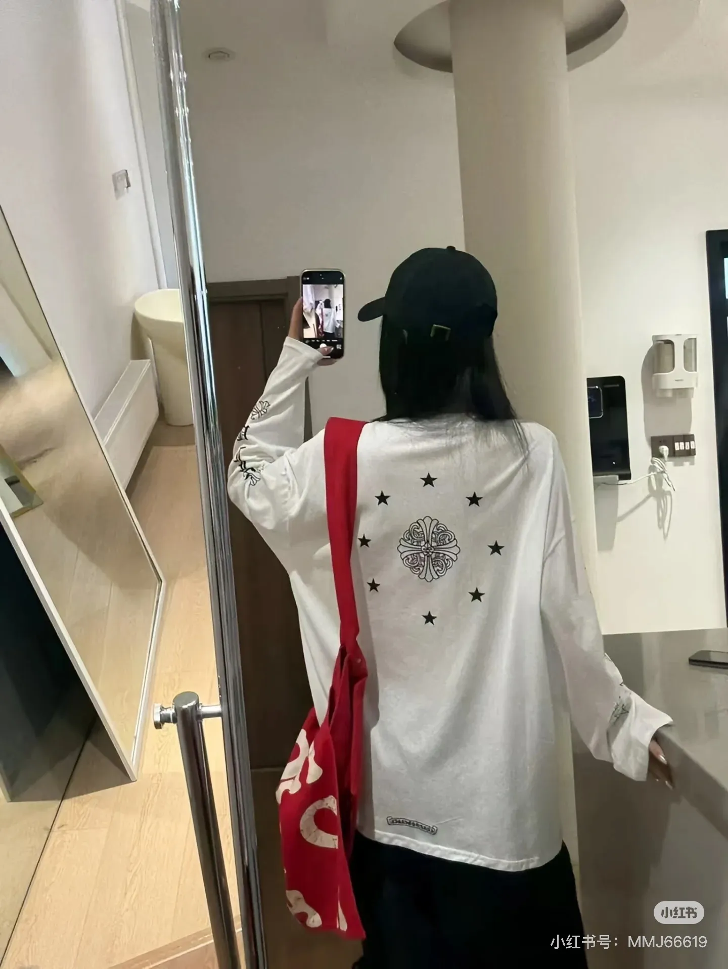 P178 ChromeHeart·25ss new Sanskrit letter printed thin sun protection long-sleeved top✅✅✅Ready stock Focus on quality and compare at will Size: S M L Color: Black White